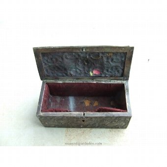 Antique Embossed metal box