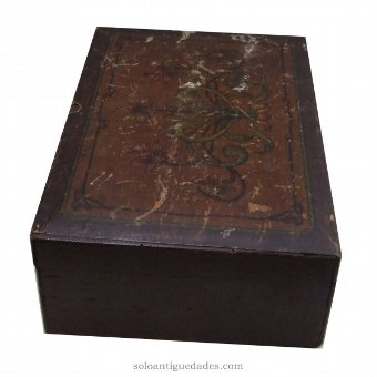 Antique Collection box decorated with plant