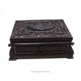 Antique Collection box with relief decoration