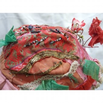 Antique Infant Hat with ornaments and beads