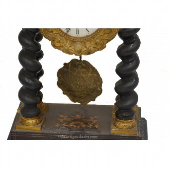 Antique French Clock spiral columns