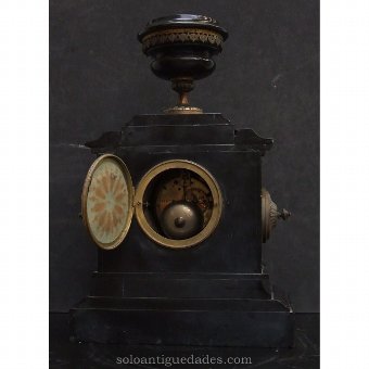 Antique French Clock obsidian, Art Nouveau