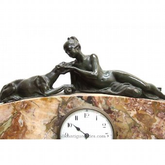Antique French Clock female sculpture