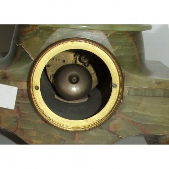 Antique Table clock sculpture entitled Crepuscule