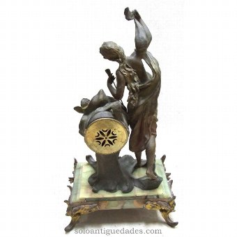 Antique French Art Nouveau Clock with garnish