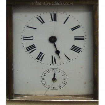 Antique French clock with original leather case