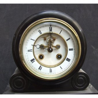 Antique Slate Clock Napoleon III
