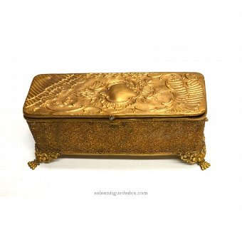 Box with golden baroque decoration collection
