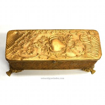 Antique Box with golden baroque decoration collection