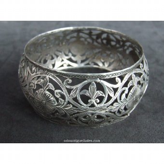 Beautiful silver bracelet decorated