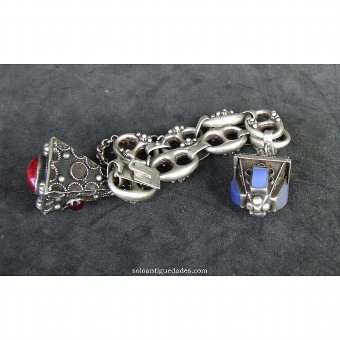 Bracelet inlaid with colored stones