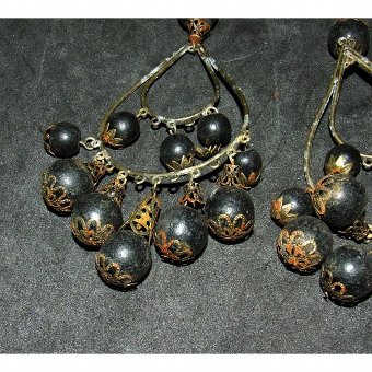 Antique Silver earrings with teardrop