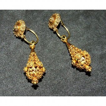 Antique Vermeil earrings. Caceres