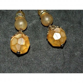 Antique Silver earrings and glass paste