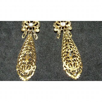 Antique Openwork gold earrings