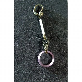 Earring with pearl vermeil
