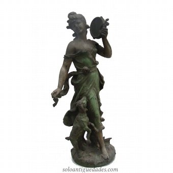Girl playing tambourine Sculpture