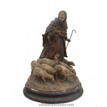 Sculpture pastoral scene