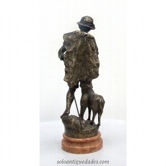 Antique Shepherd with dog Sculpture