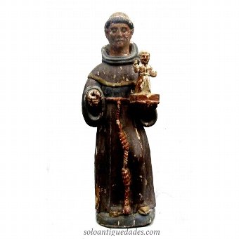 Sculpture of St. Anthony of Padua with baby Jesus