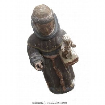 Antique Sculpture of St. Anthony of Padua with baby Jesus