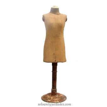 Fabric mannequin with wooden stand
