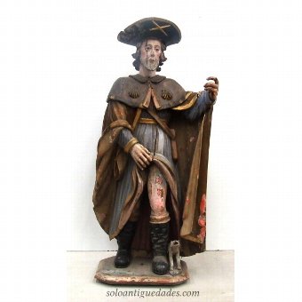 Sculpture of San Roque eighteenth century