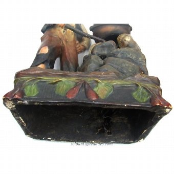 Antique Ceramic Sculpture genre scene