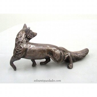 Antique Metal sculpture fox