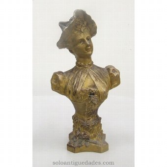 Bronze female bust
