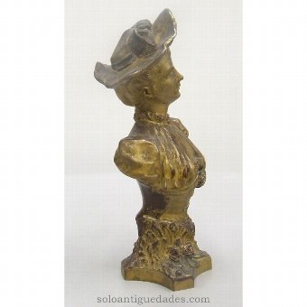 Antique Bronze female bust