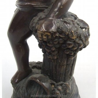 Antique Child bronze sculpture Bacchus