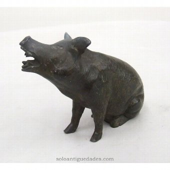 Antique Bronze sculpture boar