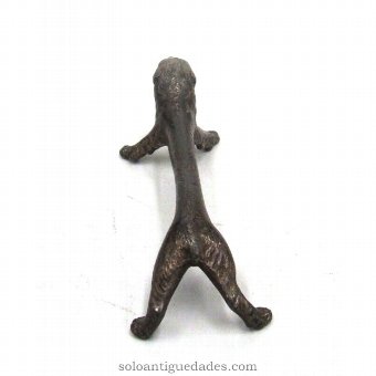 Antique Bronze figure covered bear to support