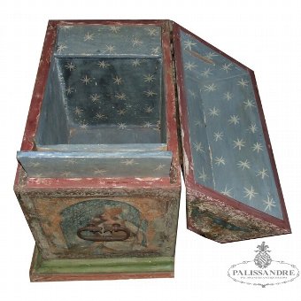 Medieval polychrome casket