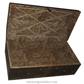 Antique Trunk with geometric