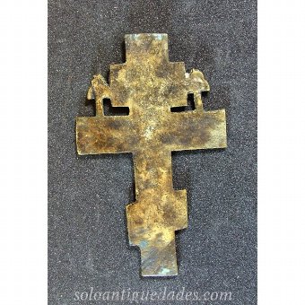Antique Crucifix Romanesque bronze