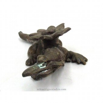 Antique Metal sculpture crocodile shaped