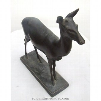 Bronze deer sculpture