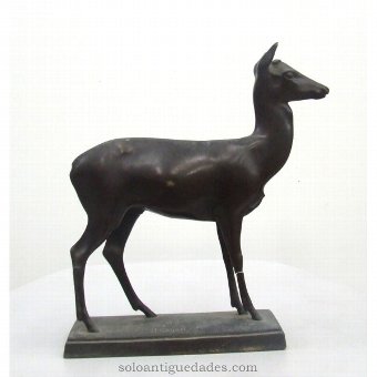 Antique Bronze deer sculpture