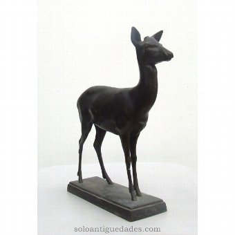 Antique Bronze deer sculpture