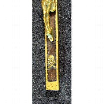 Antique Crucifix wood inlaid bronze