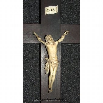 Antique Ivory crucifix with Christ