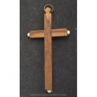Antique Wooden cross with pearl