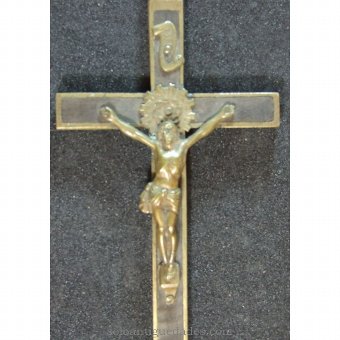 Antique Bronze crucifix with Christ