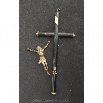 Ebonised wooden Crucifix