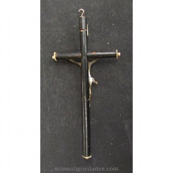 Antique Ebonised wooden Crucifix