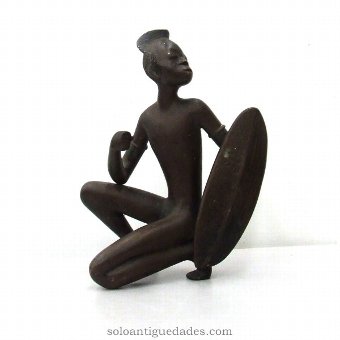 African Warrior Sculpture