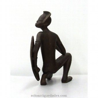 Antique African Warrior Sculpture