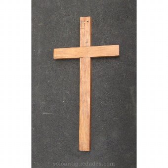 Antique Ebonised wooden cross